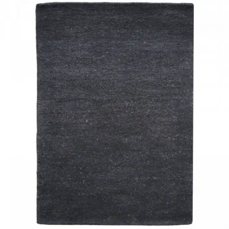 Bezpečná Platba Ručně všívaný kusový koberec Asra wool černá