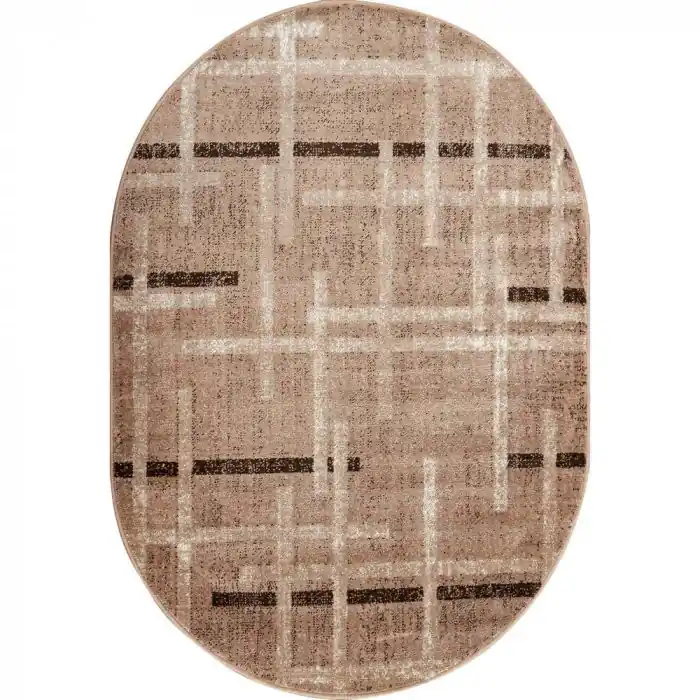 Omezená Nabídka Kusový koberec Rave ovál 24009 133 hnědý - 80 x 150 cm ovál