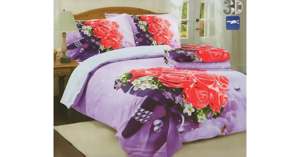 Zlevněný 3D POVLEČENÍ na 2 postele - Rose