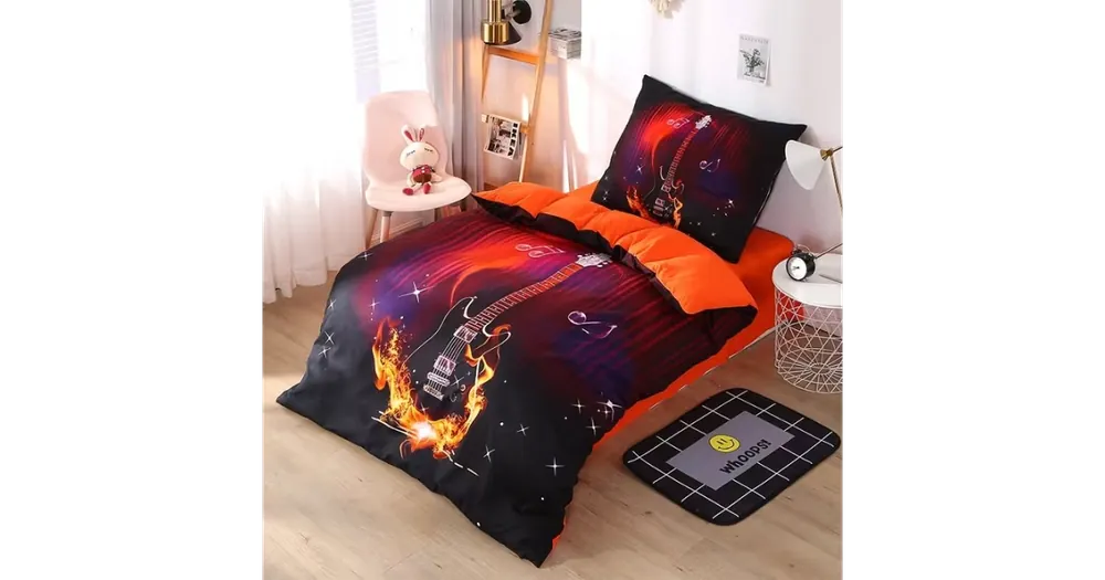 Výprodej 3D POVLEČENÍ - Ohnivá kytara