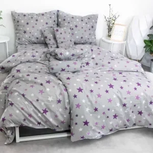 8dílná sada povlečení na 2 postele Camilla fialové – s prostěradlem 220 × 230 cm Časově Omezené