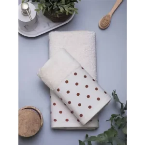 Bambusový ručník 50 × 100 cm - Sofia krémový Cenová Bomba