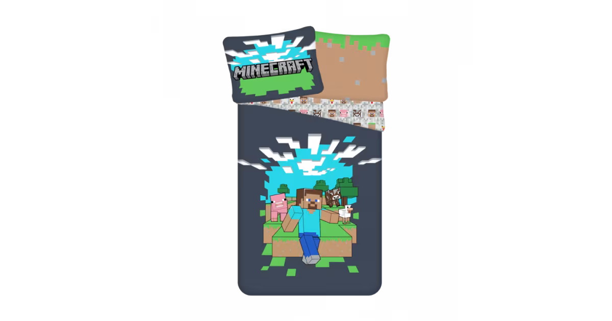 Dětské bavlněné povlečení – Minecraft Adventure Víkendová Akce