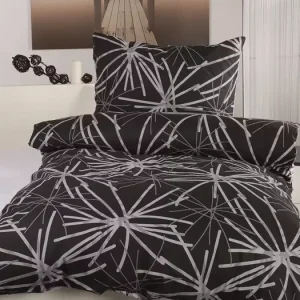 Top Prodej BAVLNĚNÉ POVLEČENÍ na 2 postele - Alexa černá