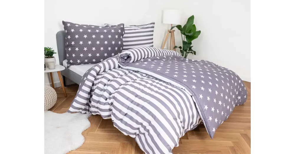 Vysoce Kvalitní Bavlněné povlečení na 2 postele – Nora DUO šedá