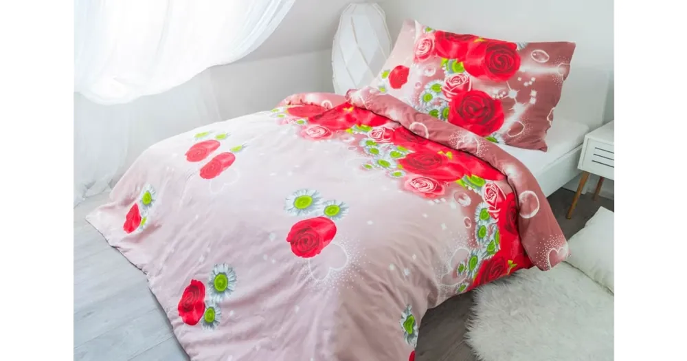 Akční Nabídka BAVLNĚNÉ POVLEČENÍ - Red Rose