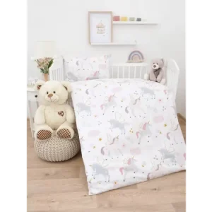 Akční Nabídka Bavlněné povlečení Renforcé do postýlky - Unicorn