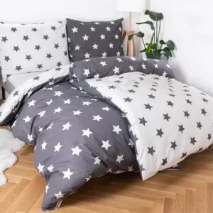 Novinka Bavlněné povlečení Renforcé – Estrelas šedé