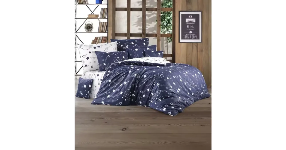 Víkendová Akce Bavlněné povlečení Renforcé – Galaxy modré
