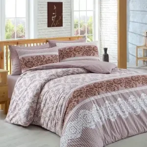 BAVLNĚNÉ POVLEČENÍ Renforcé - Irene hnědá Must-Have