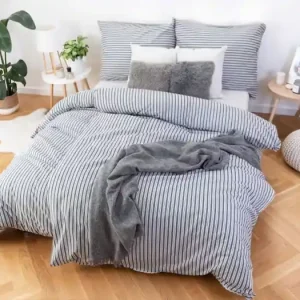 Bavlněné povlečení Renforcé – Stripes Grey Značkový