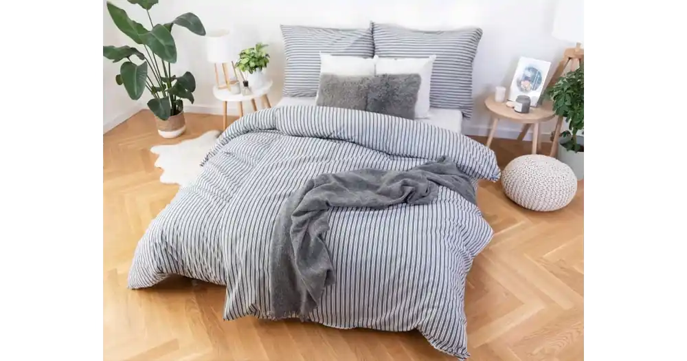 Bavlněné povlečení Renforcé – Stripes Grey Značkový