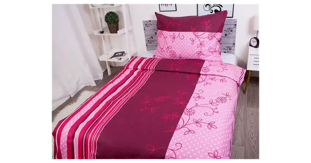 BAVLNĚNÉ POVLEČENÍ - Rustika vínová Nízká Cena
