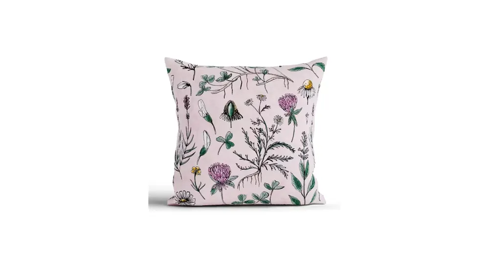Bavlněný povlak na polštář Renforcé 40 x 40 cm - Herbář pudrový Must-Have