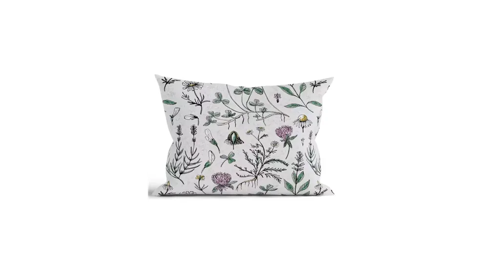 Akční Nabídka Bavlněný povlak na polštář Renforcé 40 x 60 cm - Herbář šedý