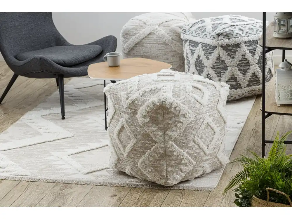 Must-Have Moderní koberec Sisi Eco Boho - kosočtverce 2 - béžový