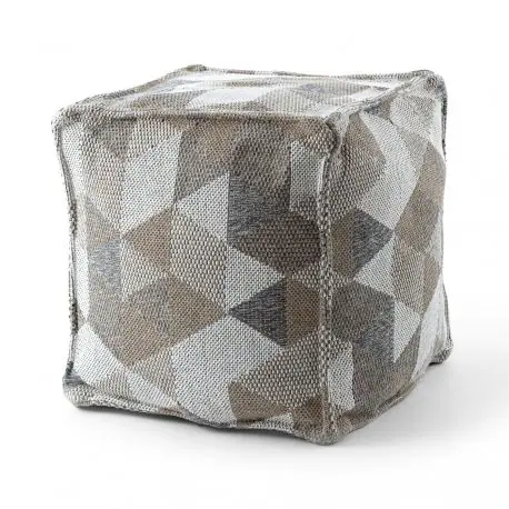Must-Have Taburet KWADRAT 50 x 50 x 50 cm Boho 2816 Sedací kostka, krémová, taupe