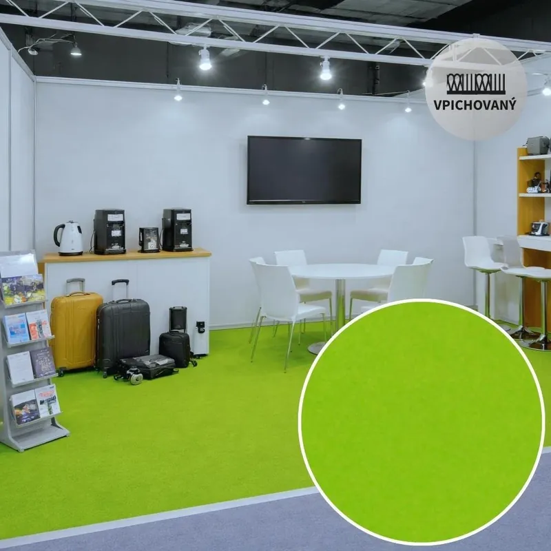 Obkladový (výstavní) koberec Revexpo 1323 (jasně zelený) Novinka