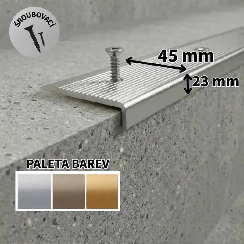 Koupit Online Schodový profil 45x23mm ŠROUBOVACÍ