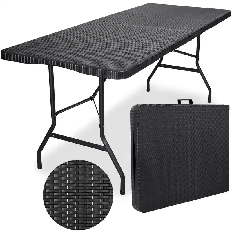 Top Prodej Turistický stolek RATTAN černý