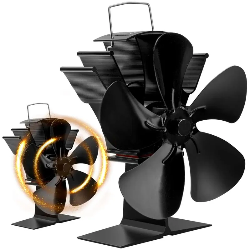 Časově Omezené Krbový ventilátor KAMEN černý