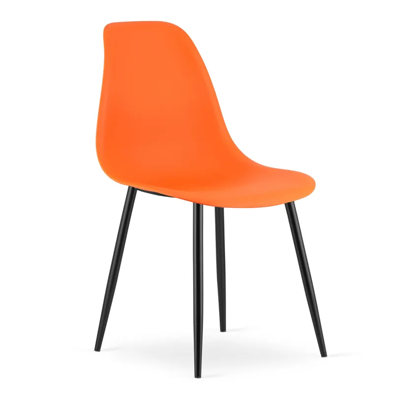 Set čtyř jídelních židlí WAT oranžový - černé nohy (4 ks) Expresní Doručení
