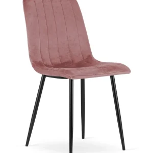 Must-Have Jídelní židle LAVA růžová / černé nohy