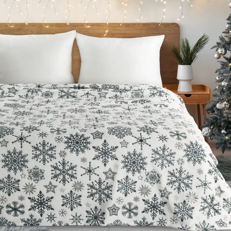 Cenově Výhodný Deka CHRISTMAS 21 modrá / bílá