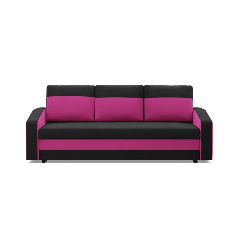 Třímístná rozkládací sedačka ORION černá / fuchsiová Must-Have