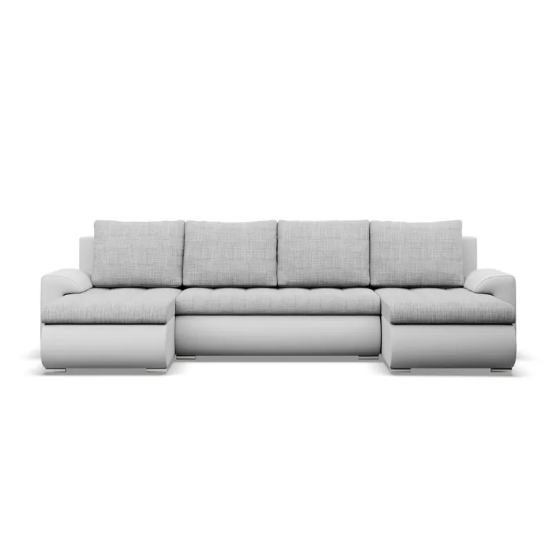 Must-Have Sedací souprava FORESTA ULL ve tvaru U šedá / bílá