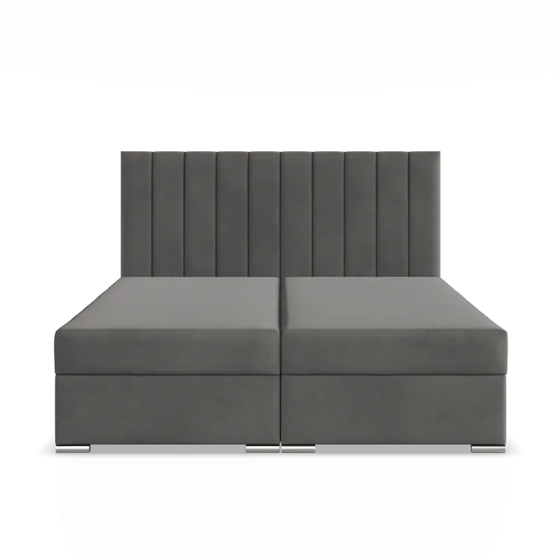 Manželská postel AGEN Velvet 160×200 cm šedá Objednat Nyní