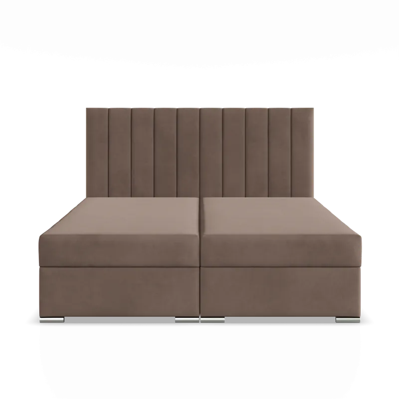 Ověřený Manželská postel AGEN Velvet 180×200 cm hnědá