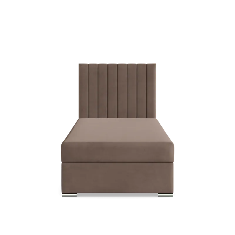 Čalouněná postel AGEN Velvet 90×200 cm hnědá Víkendová Akce