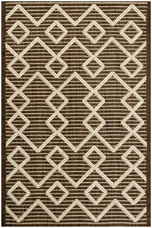 Vrácení Zdarma Koberec šňůrkový Natura PT 999/91 Romby hnědý/béžový