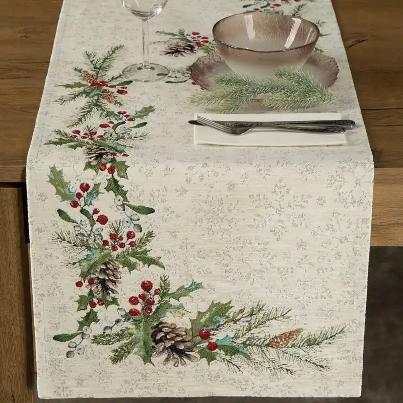 Vysoce Kvalitní Ubrus GOB 1256 šedý / červený