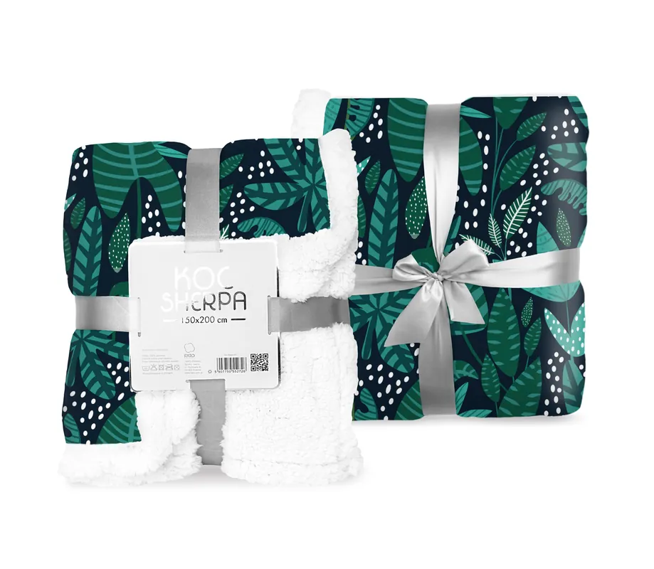 Oblíbený Deka SHERPA 030 zelená / bílá