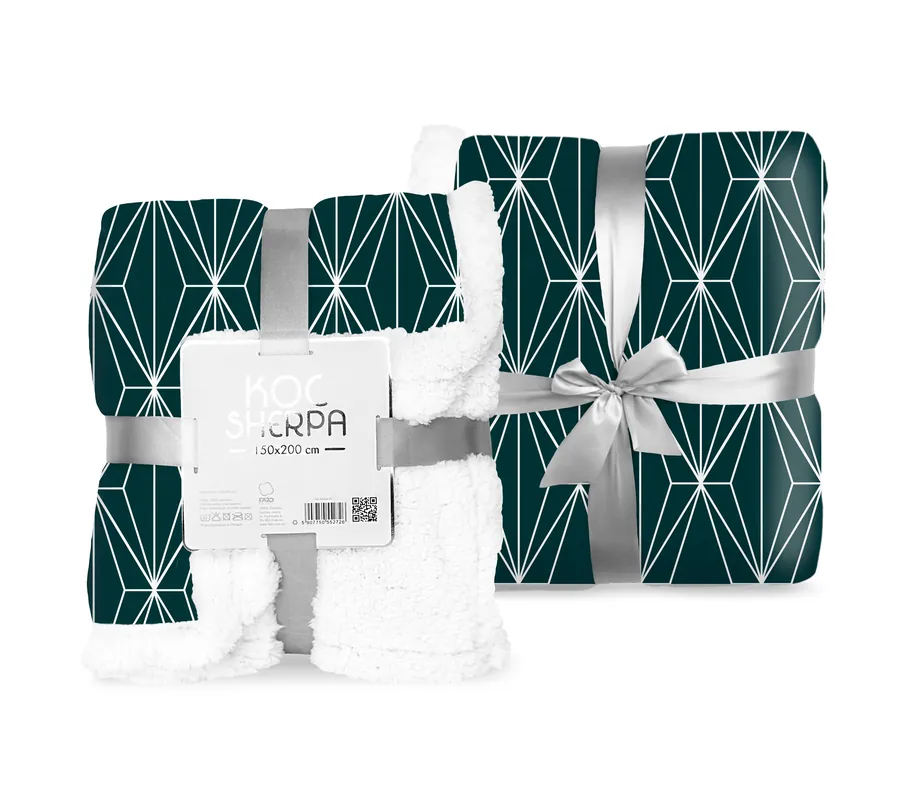 Deka SHERPA 043 zelená / bílá Finální Výprodej