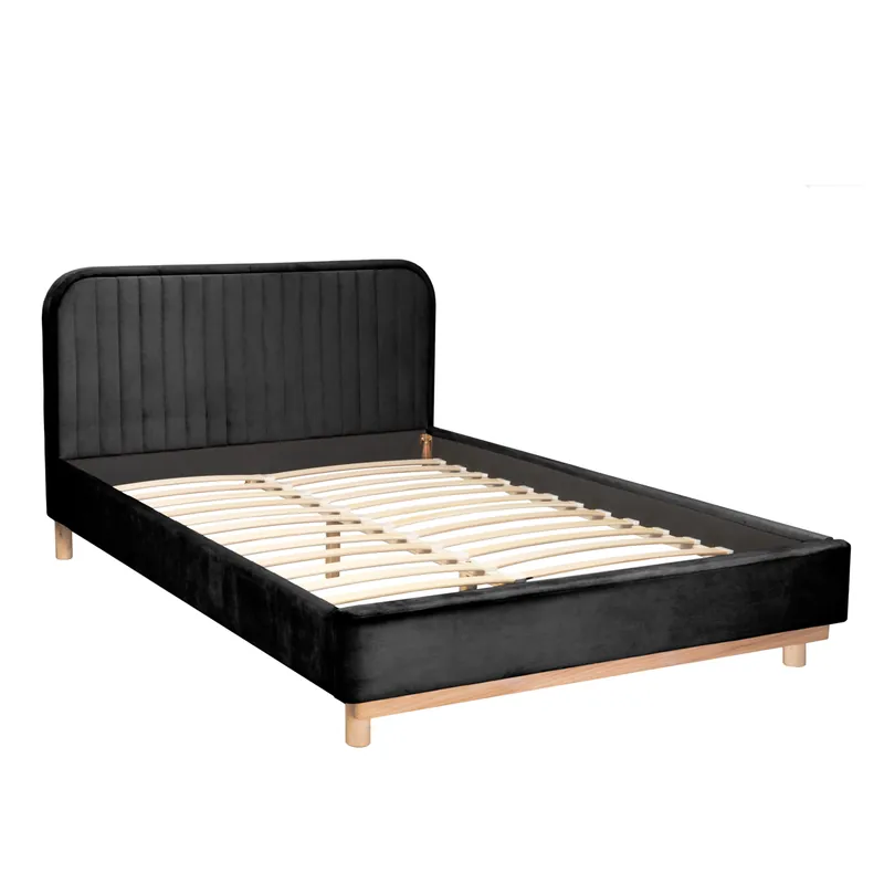 Sametová manželská postel KARALIUS 140 cm 839844 Akce