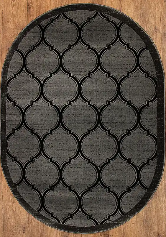 Koberec ROXY 9264A BLACK ovál Jen Po Omezenou Doba