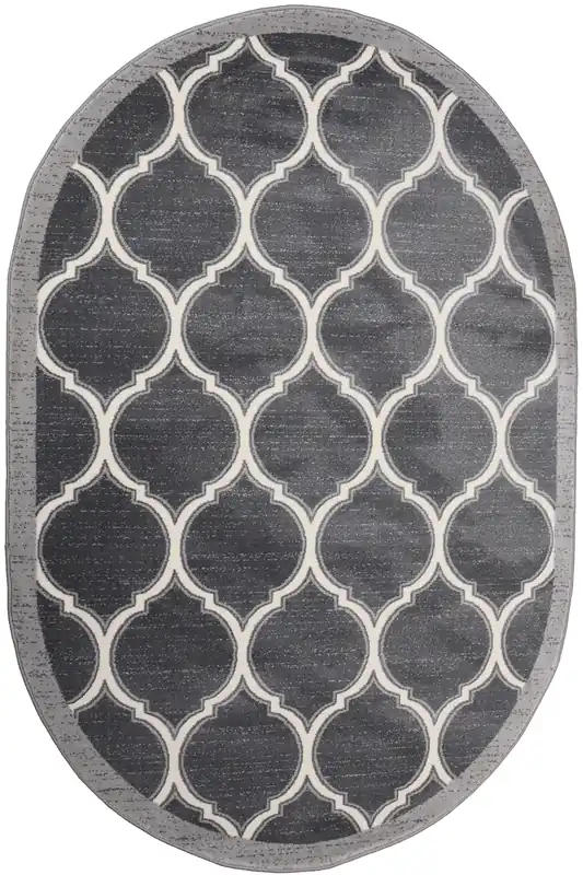 Koberec ROXY 9264A GREY ovál Vrácení Zdarma