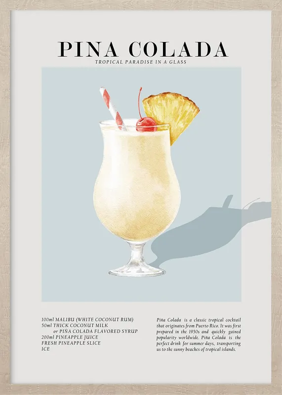 Obraz v rámu 149-585 TROPICAL PINA COLADA Akční Cena