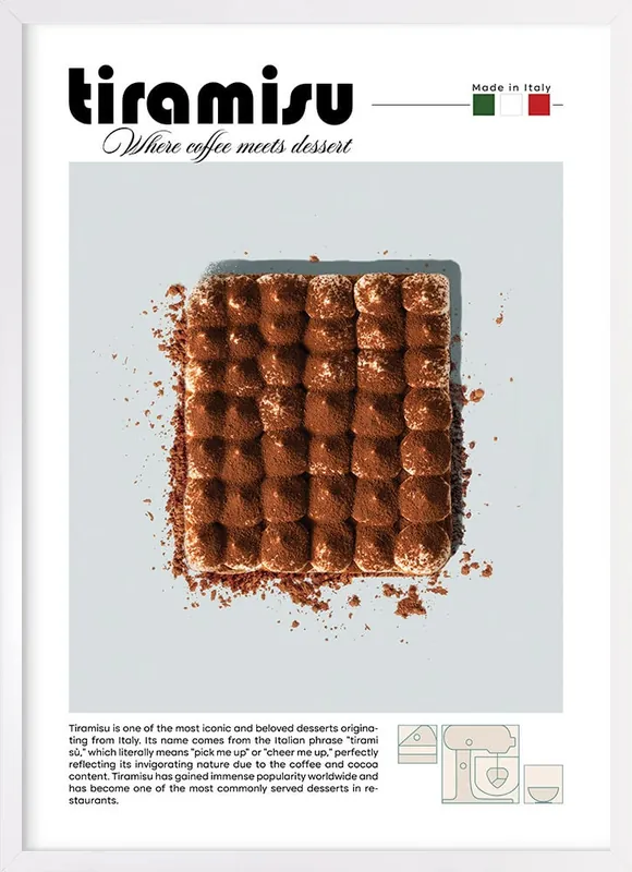 Bezpečná Platba Obraz v rámu TIRAMISU DESSERT 149-W1