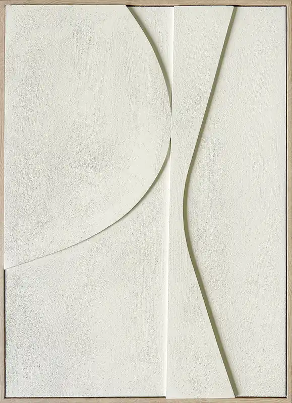 Sleva Obraz v rámu 3D RELIEF NO.2 ECRU