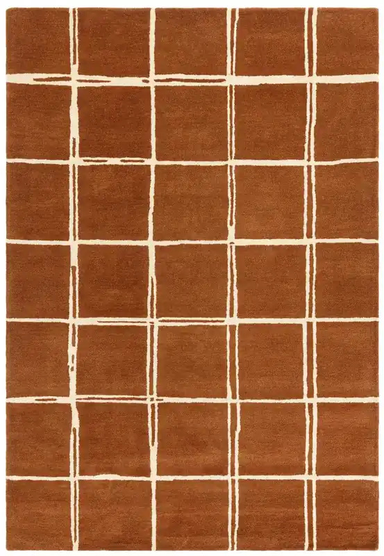 Vrácení Zdarma Koberec Albany Grid Rust