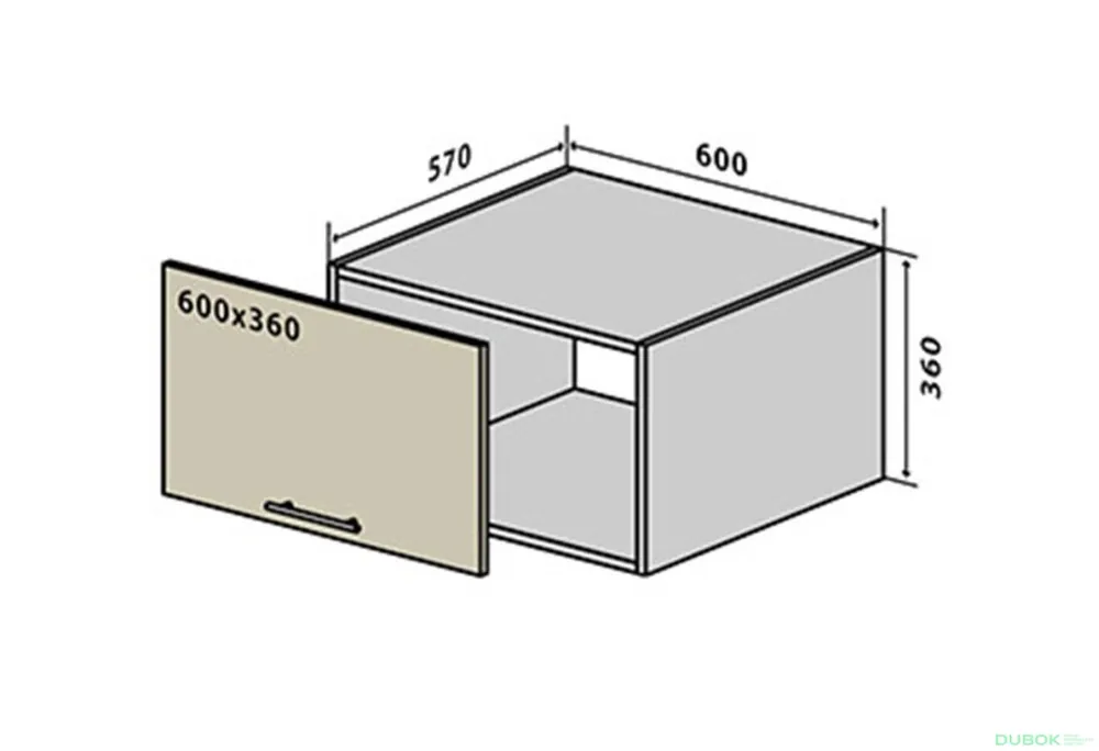 V66 horní skříňka nad digestoř Penál 60 Flat Výprodej
