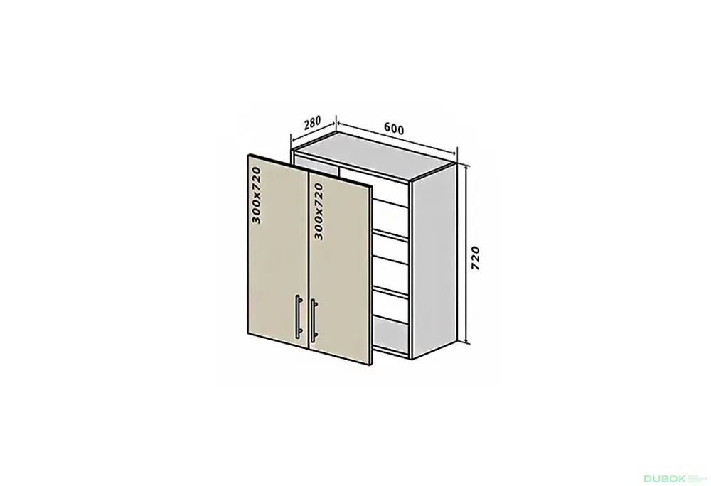 Poslední Šance V6 Skříňka 2D 60 Interno Gloss