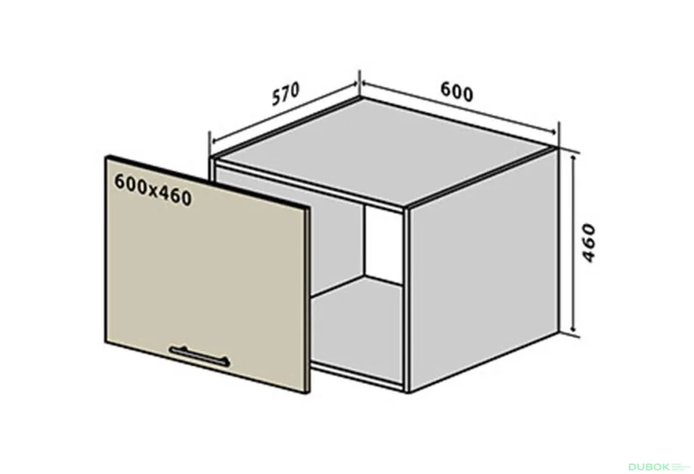 V76 horní skříňka nad digestoř Skříňka 60 Flat Cenová Bomba