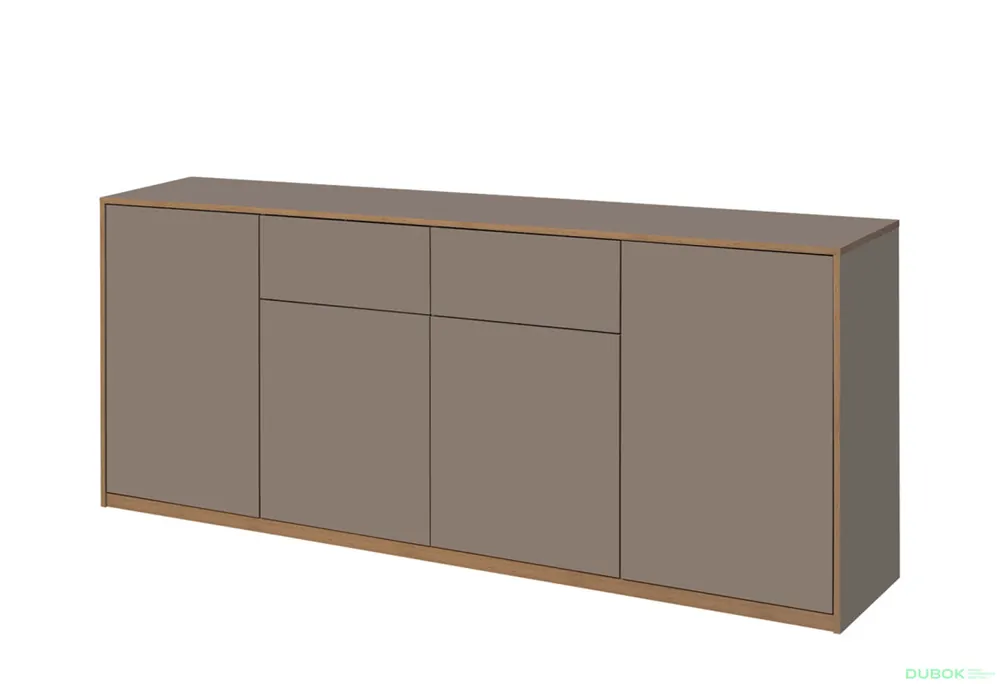 Komoda 4d2s šedý kubanit Complex Akce