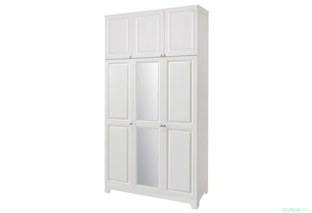 Skříň č. 3 / MDF V.2 + Zrcadlo V.2 + Vysoká nástavba Madrid Omezená Nabídka