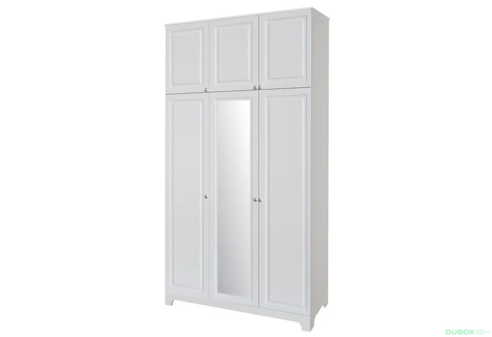 Skříň č. 3 / MDF V.1 + Zrcadlo V.1 + Vysoká nástavba Madrid Výhodná Nabídka